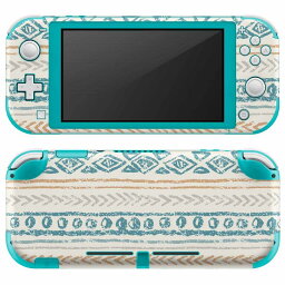 igsticker Nintendo Switch Lite 専用 デザインスキンシール 全面 ニンテンドー スイッチ ライト 専用 ゲーム機 カバー アクセサリー フィルム ステッカー エアフリー 011715 模様　緑　オレンジ