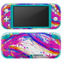 igsticker Nintendo Switch Lite 専用 デザインスキンシール 全面 ニンテンドー スイッチ ライト 専用 ゲーム機 カバー アクセサリー フィルム ステッカー エアフリー 011754 カラフル 蛍光 ピンク(2)