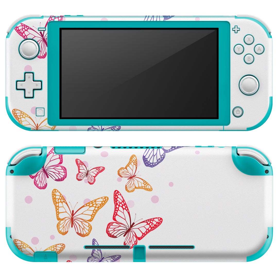製品名 Nintendo Switch Lite専用 デザインスキンシール セット内容 Nintendo Switch Lite本体用スキンシール（裏表）各1枚 ※液晶側シールは2パーツに分かれていますニンテンドースイッチライト専用です。据え置き機のSwitch本体やJoyコンには対応していません。 商品特徴 3M社製の再剥離性シートを素材に採用し、細かな位置調整がしやすく貼り直しが容易です。また、エアフリーでもありますので気泡が簡単に逃げるので、キレイに貼ることができます。専用の業務プリンターを使い、商品画像と遜色のない美しい印刷仕上がり。 注意事項 画像はサンプルですので、ご覧の環境によっては多少色味に違いを感じる場合がございます。 イメージと違った、モニターと色味が異なるという理由での交換や返金はご対応出来かねます。スキンシールのみの販売で、ニンテンドースイッチ本体などは付属しません。シワができた場合、ドライヤーなどで軽く温め、外側に向けてシワを伸ばすように貼ってください。初回貼付時の位置調整や貼り直しは可能ですが、しっかりと押し付けて接着させた後の再剥離、再利用は保証しておりません。また接着部に油分や汚れが付着しますと角の部分は剥がれやすくなりますので、貼付時はあまり触れないようにご注意ください。無地のセミグロスシートにデザインをプリントした商品で、デコなどの加工はございません。 凹凸や光沢があるように見えたり布地や金属を素材にしたように見える商品もありますが、デザインの図版によるものです。印刷時に微妙な画像のズレが生じる場合がございます。ご注文後に1点1点制作する受注生産品の為、不良品以外のご返品や交換は固くお断りします。 商品発送 完全受注生産のハンドメイド商品となりますので、既製品と比べて発送までお時間を頂いています。 基本的に決済確認後2?3営業日、最大で10営業日での発送となります。繁忙期や休業日明けの場合はさらに時間がかかる場合があります。 その際には別途メールにてご連絡致します。メール便の場合、発送日から到着までに2?4日ほどかかる場合が多く、紛失などの保障もご対応できかねます。あらかじめご了承下さい。