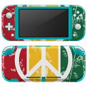 igsticker Nintendo Switch Lite 専用 デザインスキンシール 全面 ニンテンドー スイッチ ライト 専用 ゲーム機 カバー アクセサリー フィルム ステッカー エアフリー 011763 レゲエ ピース 音楽(2)