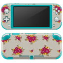 igsticker Nintendo Switch Lite 専用 デザインスキンシール 全面 ニンテンドー スイッチ ライト 専用 ゲーム機 カバー アクセサリー フィルム ステッカー エアフリー 011799 花 ピンク(2)
