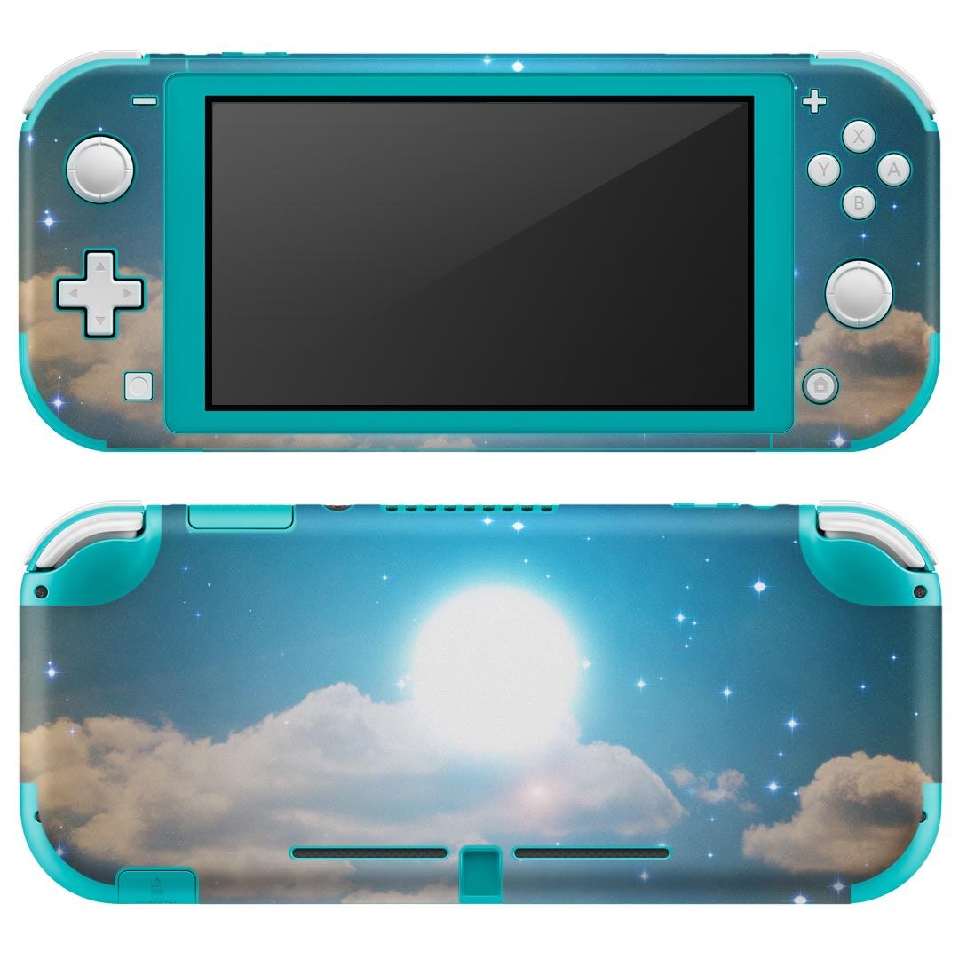 igsticker Nintendo Switch Lite 専用 デザインスキンシール 全面 ニンテンドー スイッチ ライト 専用 ゲーム機 カバー アクセサリー フィルム ステッカー エアフリー 011807 空　月　星