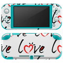 igsticker Nintendo Switch Lite 専用 デザインスキンシール 全面 ニンテンドー スイッチ ライト 専用 ゲーム機 カバー アクセサリー フィルム ステッカー エアフリー 011823 英語 LOVE ハート(2)