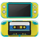 igsticker Nintendo Switch Lite 専用 デザインスキンシール 全面 ニンテンドー スイッチ ライト 専用 ゲーム機 カバー アクセサリー フィルム ステッカー エアフリー 011851 録音テープ　黄色　レトロ