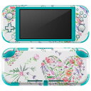 igsticker Nintendo Switch Lite 専用 デザインスキンシール 全面 ニンテンドー スイッチ ライト 専用 ゲーム機 カバー アクセサリー フィルム ステッカー エアフリー 011882 ハート 模様 花