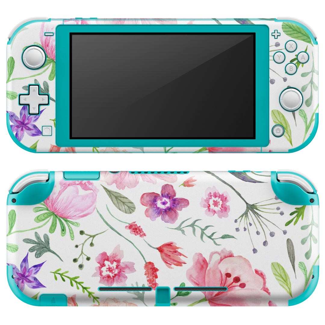 igsticker Nintendo Switch Lite 専用 デザインスキンシール 全面 ニンテンドー スイッチ ライト 専用 ゲーム機 カバー アクセサリー フィルム ステッカー エアフリー 011884 花柄 模様 かわいい