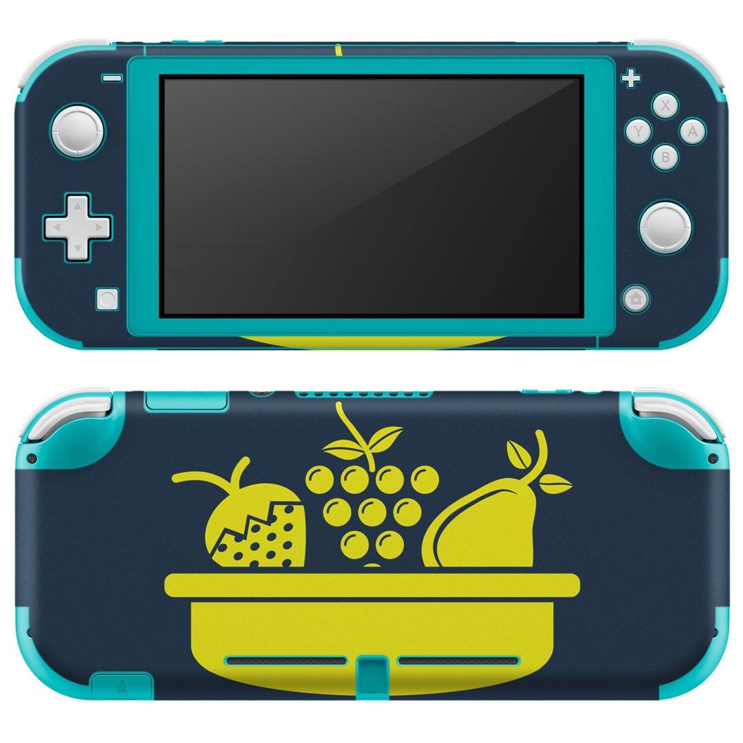 igsticker Nintendo Switch Lite 専用 デザインスキンシール 全面 ニンテンドー スイッチ ライト 専用 ゲーム機 カバー アクセサリー フィルム ステッカー エアフリー 011951 フルーツ　シンプル　マーク