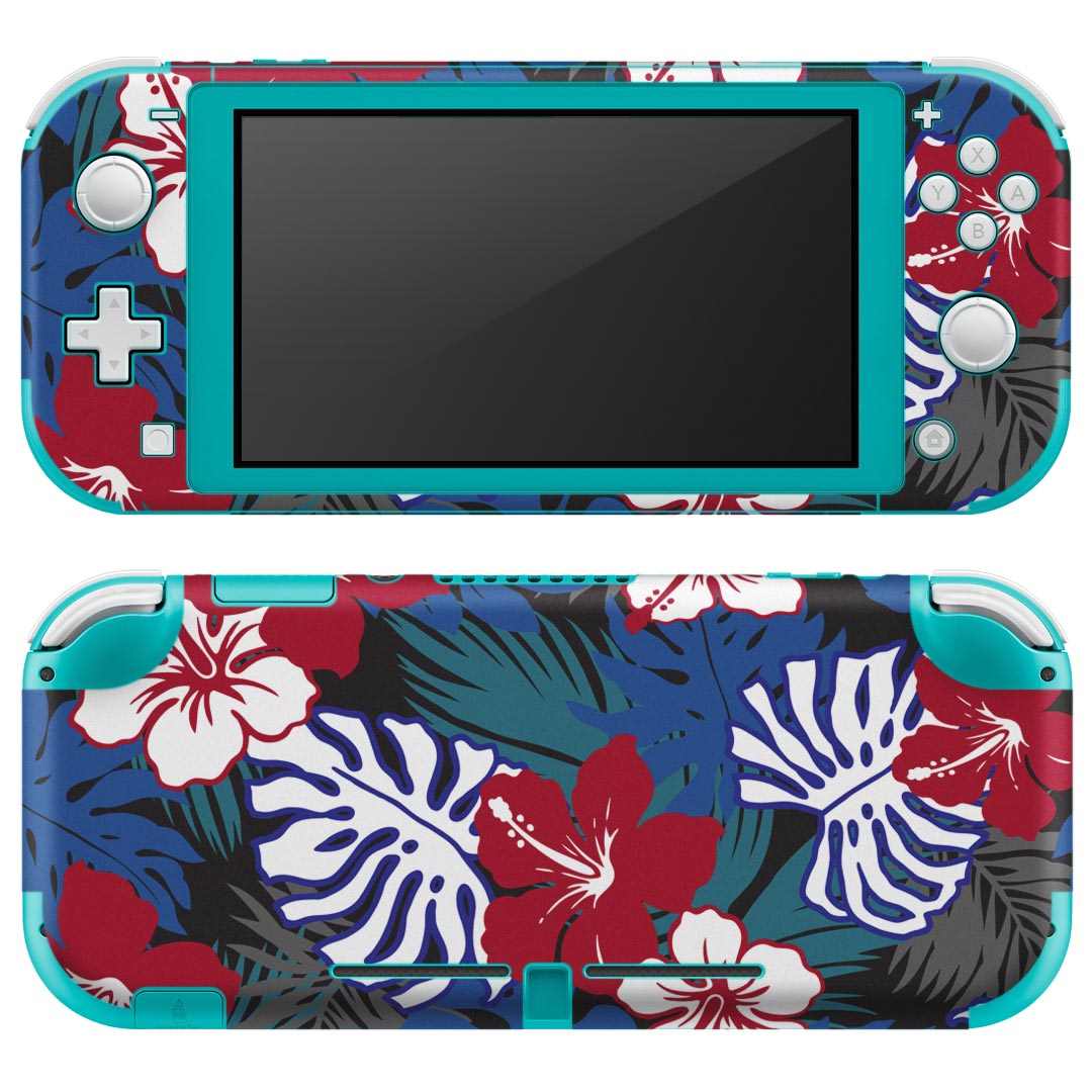 igsticker Nintendo Switch Lite 専用 デザインスキンシール 全面 ニンテンドー スイッチ ライト 専用 ゲーム機 カバー アクセサリー フィルム ステッカー エアフリー 011969 花　ハイビスカス　植物