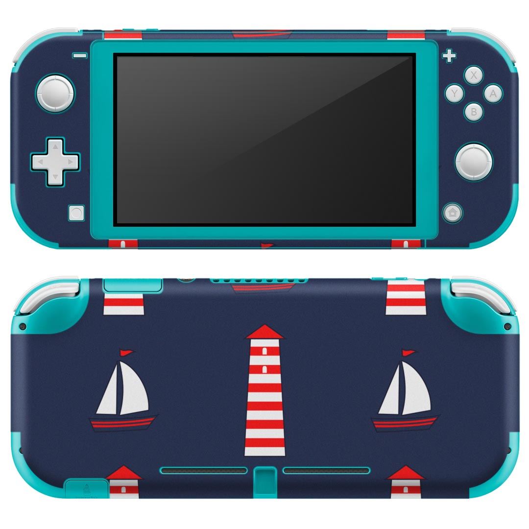 igsticker Nintendo Switch Lite 専用 デザインスキンシール 全面 ニンテンドー スイッチ ライト 専用 ゲーム機 カバー アクセサリー フィルム ステッカー エアフリー 011984 夏　船　ヨット