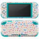 igsticker Nintendo Switch Lite 専用 デザインスキンシール 全面 ニンテンドー スイッチ ライト 専用 ゲーム機 カバー アクセサリー フィルム ステッカー エアフリー 011990 白　カラフル　模様