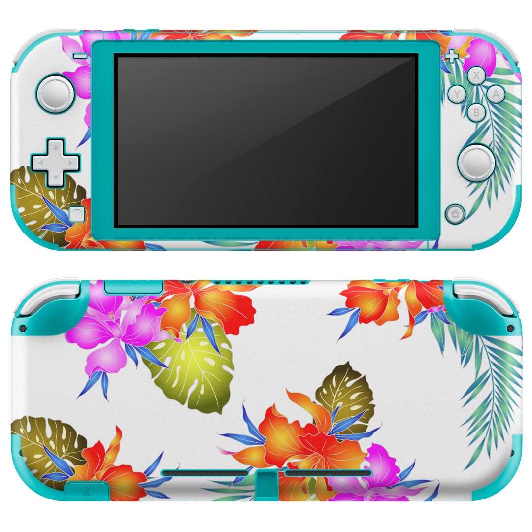 igsticker Nintendo Switch Lite 専用 デザインスキンシール 全面 ニンテンドー スイッチ ライト 専用 ゲーム機 カバー アクセサリー フィルム ステッカー エアフリー 012006 花 植物 カラフル
