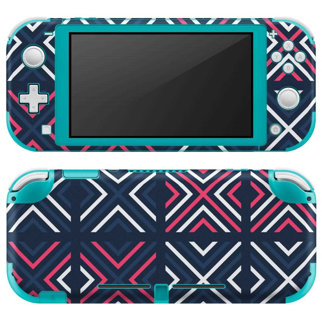 製品名 Nintendo Switch Lite専用 デザインスキンシール セット内容 Nintendo Switch Lite本体用スキンシール（裏表）各1枚 ※液晶側シールは2パーツに分かれていますニンテンドースイッチライト専用です。据え置き機のSwitch本体やJoyコンには対応していません。 商品特徴 3M社製の再剥離性シートを素材に採用し、細かな位置調整がしやすく貼り直しが容易です。また、エアフリーでもありますので気泡が簡単に逃げるので、キレイに貼ることができます。専用の業務プリンターを使い、商品画像と遜色のない美しい印刷仕上がり。 注意事項 画像はサンプルですので、ご覧の環境によっては多少色味に違いを感じる場合がございます。 イメージと違った、モニターと色味が異なるという理由での交換や返金はご対応出来かねます。スキンシールのみの販売で、ニンテンドースイッチ本体などは付属しません。シワができた場合、ドライヤーなどで軽く温め、外側に向けてシワを伸ばすように貼ってください。初回貼付時の位置調整や貼り直しは可能ですが、しっかりと押し付けて接着させた後の再剥離、再利用は保証しておりません。また接着部に油分や汚れが付着しますと角の部分は剥がれやすくなりますので、貼付時はあまり触れないようにご注意ください。無地のセミグロスシートにデザインをプリントした商品で、デコなどの加工はございません。 凹凸や光沢があるように見えたり布地や金属を素材にしたように見える商品もありますが、デザインの図版によるものです。印刷時に微妙な画像のズレが生じる場合がございます。ご注文後に1点1点制作する受注生産品の為、不良品以外のご返品や交換は固くお断りします。 商品発送 完全受注生産のハンドメイド商品となりますので、既製品と比べて発送までお時間を頂いています。 基本的に決済確認後2?3営業日、最大で10営業日での発送となります。繁忙期や休業日明けの場合はさらに時間がかかる場合があります。 その際には別途メールにてご連絡致します。メール便の場合、発送日から到着までに2?4日ほどかかる場合が多く、紛失などの保障もご対応できかねます。あらかじめご了承下さい。