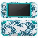 igsticker Nintendo Switch Lite 専用 デザインスキンシール 全面 ニンテンドー スイッチ ライト 専用 ゲーム機 カバー アクセサリー フィルム ステッカー エアフリー 012075 波 海 模様(2)