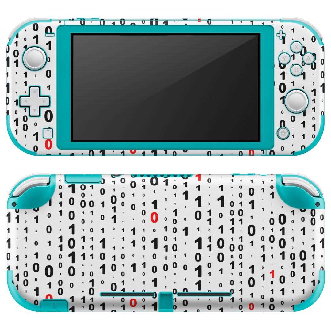 igsticker Nintendo Switch Lite 専用 デザインスキンシール 全面 ニンテンドー スイッチ ライト 専用 ゲーム機 カバー アクセサリー フィルム ステッカー エアフリー 012077 数字　黒　赤