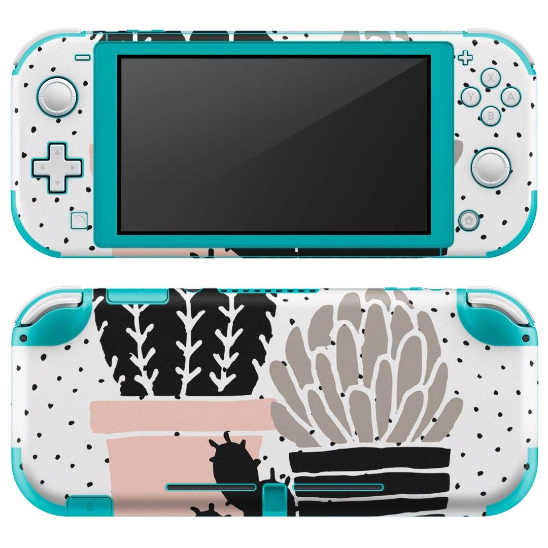 igsticker Nintendo Switch Lite 専用 デザインスキンシール 全面 ニンテンドー スイッチ ライト 専用 ゲーム機 カバー アクセサリー フィルム ステッカー エアフリー 012108 サボテン イラスト ドット