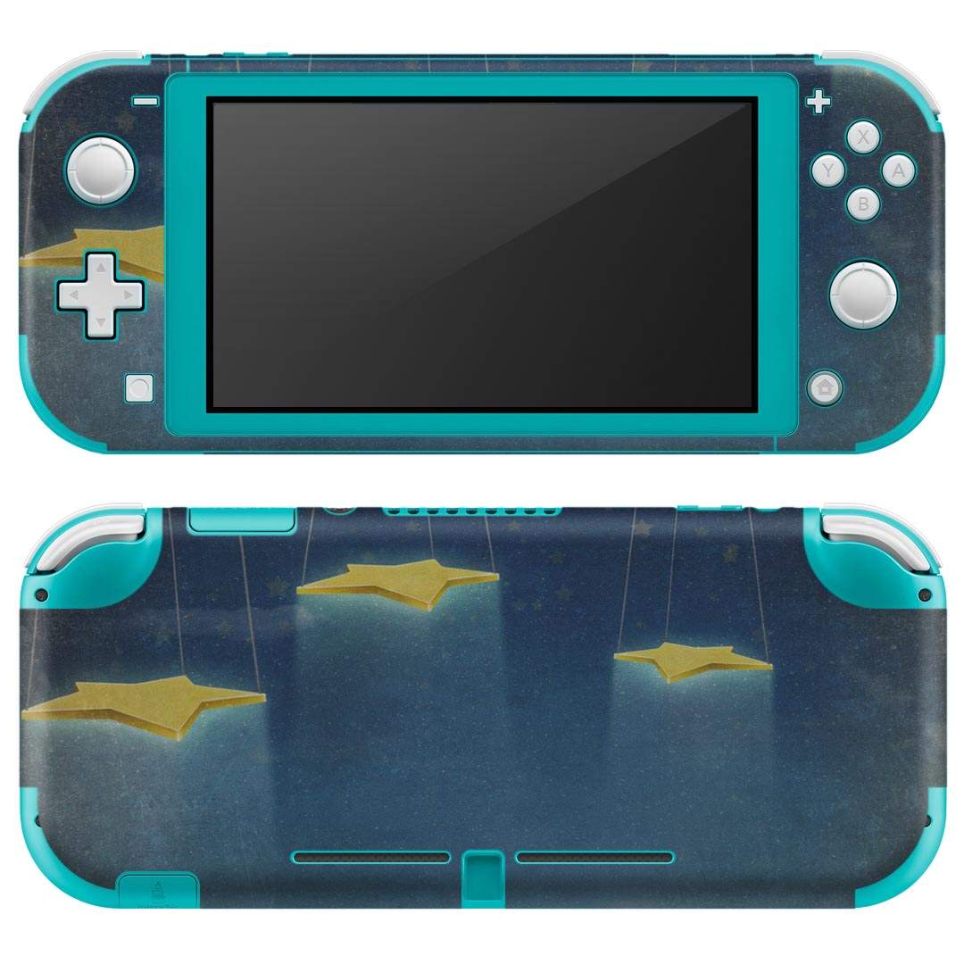 igsticker Nintendo Switch Lite 専用 デザインスキンシール 全面 ニンテンドー スイッチ ライト 専用 ゲーム機 カバー アクセサリー フィルム ステッカー エアフリー 012158 星　月　空