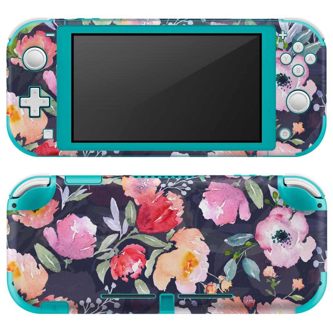 igsticker Nintendo Switch Lite 専用 デザインスキンシール 全面 ニンテンドー スイッチ ライト 専用 ゲーム機 カバー アクセサリー フィルム ステッカー エアフリー 012160 花 植物 花柄