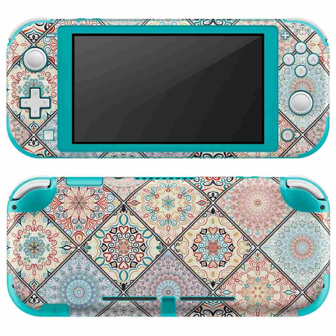 igsticker Nintendo Switch Lite 専用 デザインスキンシール 全面 ニンテンドー スイッチ ライト 専用 ゲーム機 カバー アクセサリー フィルム ステッカー エアフリー 012173 柄　丸　ハート