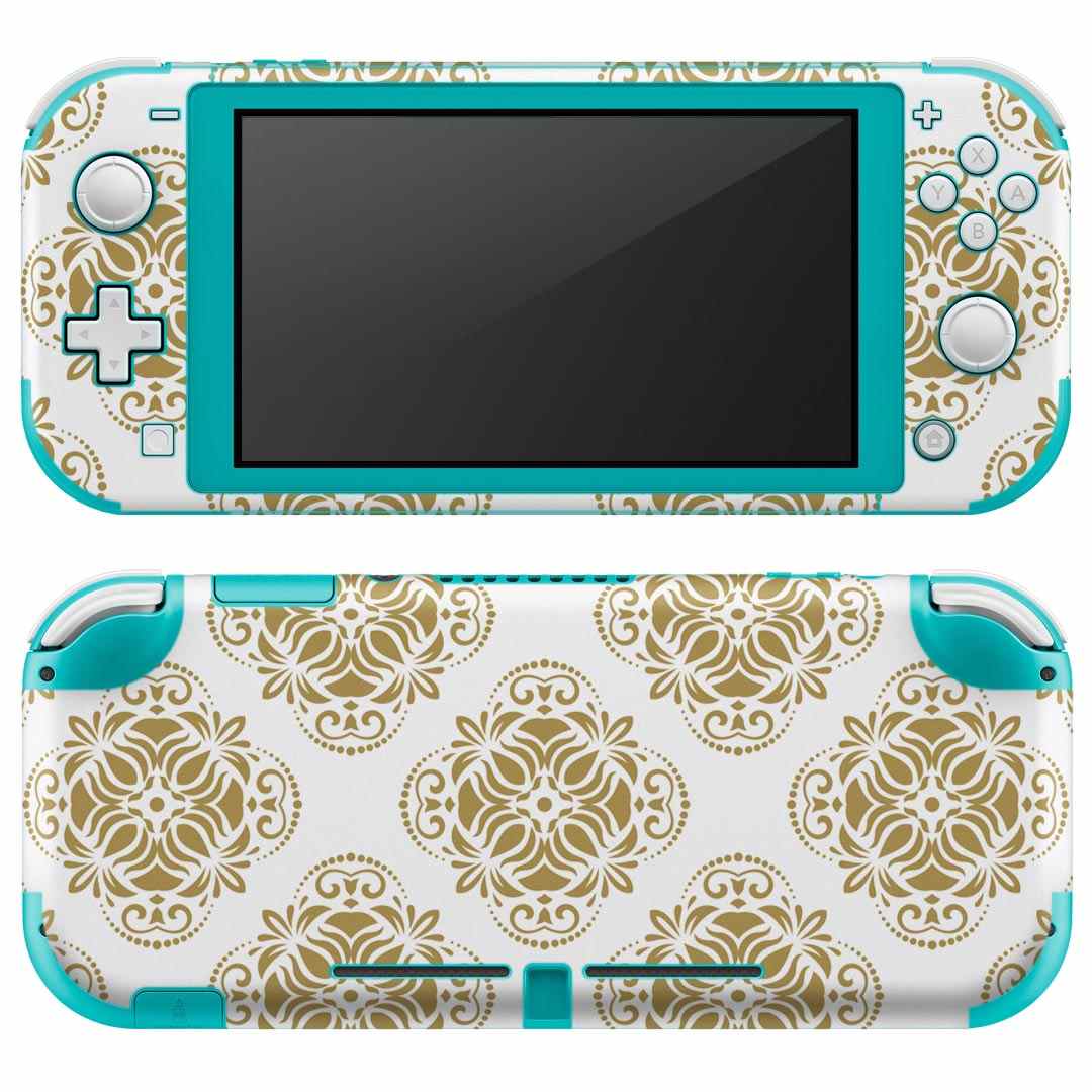 igsticker Nintendo Switch Lite 専用 デザインスキンシール 全面 ニンテンドー スイッチ ライト 専用 ゲーム機 カバー アクセサリー フィルム ステッカー エアフリー 012177 ダマスク柄　北欧　柄