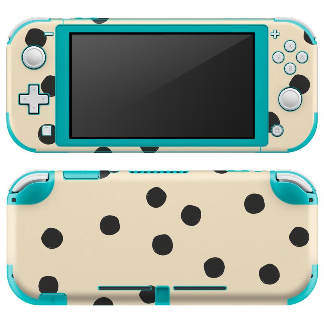 igsticker Nintendo Switch Lite 専用 デザインスキンシール 全面 ニンテンドー スイッチ ライト 専用 ゲーム機 カバー アクセサリー フィルム ステッカー エアフリー 012186 ドット　水玉　シンプル