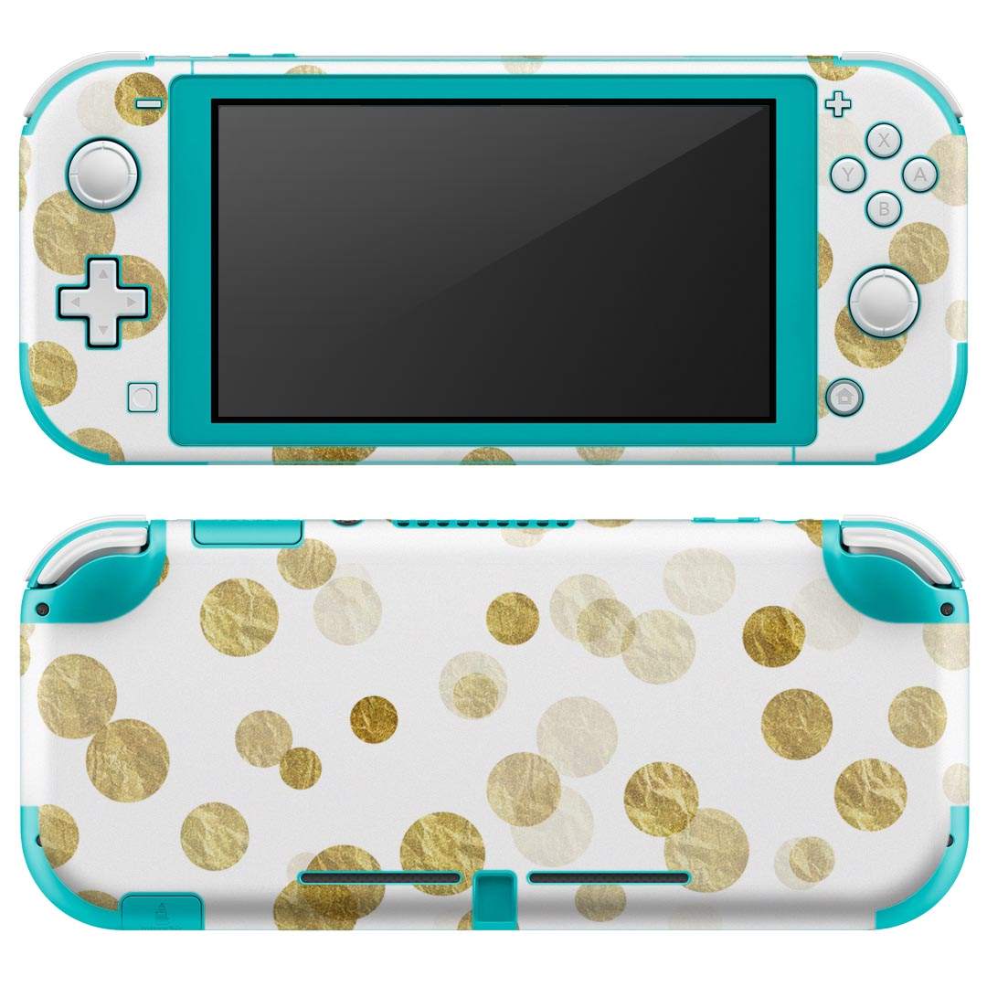 igsticker Nintendo Switch Lite 専用 デザインスキンシール 全面 ニンテンドー スイッチ ライト 専用 ゲーム機 カバー アクセサリー フィルム ステッカー エアフリー 012221 ドット　水玉　シンプル