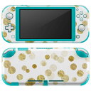 igsticker Nintendo Switch Lite 専用 デザインスキンシール 全面 ニンテンドー スイッチ ライト 専用 ゲーム機 カバー アクセサリー フィルム ステッカー エアフリー 012221 ドット 水玉 シンプル(2)