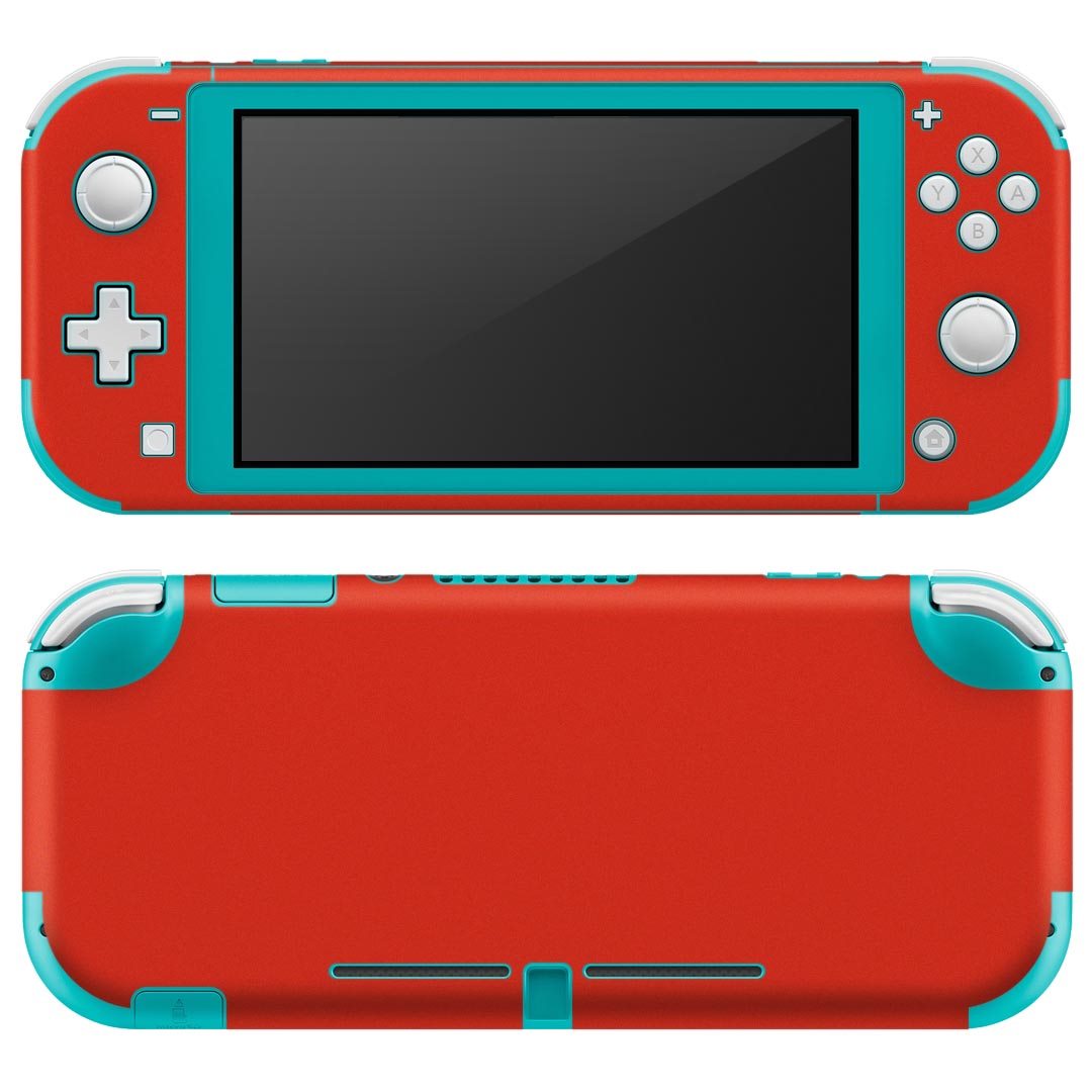 igsticker Nintendo Switch Lite 専用 デザインスキンシール 全面 ニンテンドー スイッチ ライト 専用 ゲーム機 カバー アクセサリー フィルム ステッカー エアフリー 012230 赤 単色 シンプル