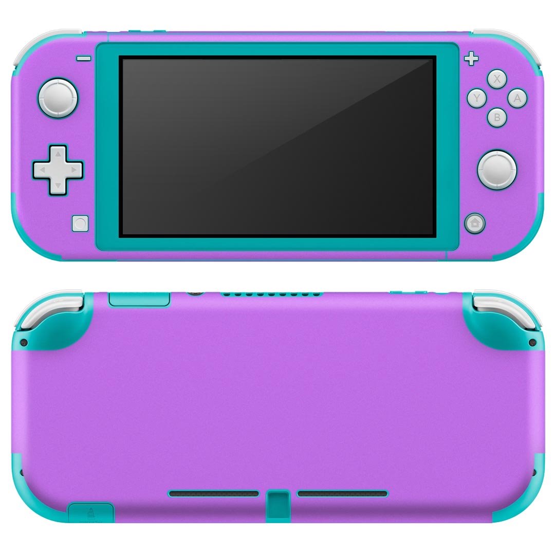 igsticker Nintendo Switch Lite 専用 デザインスキンシール 全面 ニンテンドー スイッチ ライト 専用 ゲーム機 カバー アクセサリー フィルム ステッカー エアフリー 012240 紫　単色　シンプル