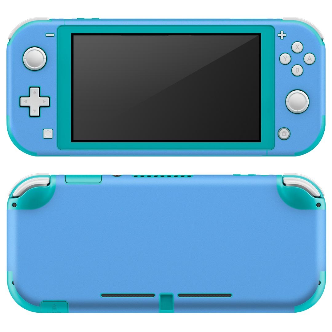 igsticker Nintendo Switch Lite 専用 デザインスキンシール 全面 ニンテンドー スイッチ ライト 専用 ゲーム機 カバー アクセサリー フィルム ステッカー エアフリー 012242 水色　単色　シンプル