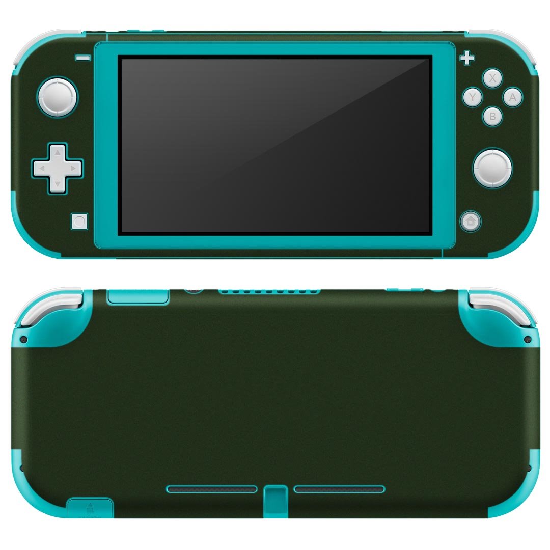 igsticker Nintendo Switch Lite 専用 デザインスキンシール 全面 ニンテンドー スイッチ ライト 専用 ゲーム機 カバー アクセサリー フィルム ステッカー エアフリー 012244 緑　単色　シンプル