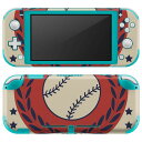 igsticker Nintendo Switch Lite 専用 デザインスキンシール 全面 ニンテンドー スイッチ ライト 専用 ゲーム機 カバー アクセサリー フィルム ステッカー エアフリー 012257 野球 ボール 英語