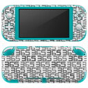 igsticker Nintendo Switch Lite 専用 デザインスキンシール 全面 ニンテンドー スイッチ ライト 専用 ゲーム機 カバー アクセサリー フィルム ステッカー エアフリー 012264 白黒　数字　文字