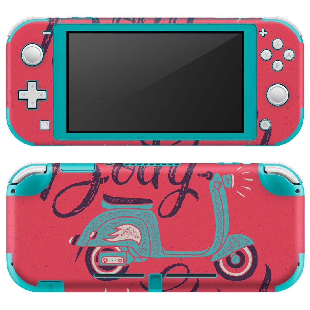 igsticker Nintendo Switch Lite 専用 デザインスキンシール 全面 ニンテンドー スイッチ ライト 専用 ゲーム機 カバー アクセサリー フィルム ステッカー エアフリー 012321 英語 バイク おしゃれ