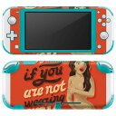 igsticker Nintendo Switch Lite 専用 デザインスキンシール 全面 ニンテンドー スイッチ ライト 専用 ゲーム機 カバー アクセサリー フィルム ステッカー エアフリー 012323 女性　　英語