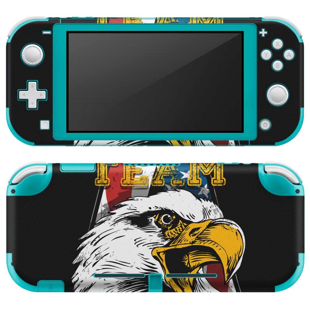 igsticker Nintendo Switch Lite 専用 デザインスキンシール 全面 ニンテンドー スイッチ ライト 専用 ゲーム機 カバー アクセサリー フィルム ステッカー エアフリー 012353 英語　鳥　かっこいい