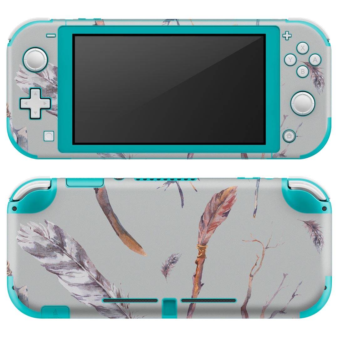 製品名 Nintendo Switch Lite専用 デザインスキンシール セット内容 Nintendo Switch Lite本体用スキンシール（裏表）各1枚 ※液晶側シールは2パーツに分かれていますニンテンドースイッチライト専用です。据え置き機のSwitch本体やJoyコンには対応していません。 商品特徴 3M社製の再剥離性シートを素材に採用し、細かな位置調整がしやすく貼り直しが容易です。また、エアフリーでもありますので気泡が簡単に逃げるので、キレイに貼ることができます。専用の業務プリンターを使い、商品画像と遜色のない美しい印刷仕上がり。 注意事項 画像はサンプルですので、ご覧の環境によっては多少色味に違いを感じる場合がございます。 イメージと違った、モニターと色味が異なるという理由での交換や返金はご対応出来かねます。スキンシールのみの販売で、ニンテンドースイッチ本体などは付属しません。シワができた場合、ドライヤーなどで軽く温め、外側に向けてシワを伸ばすように貼ってください。初回貼付時の位置調整や貼り直しは可能ですが、しっかりと押し付けて接着させた後の再剥離、再利用は保証しておりません。また接着部に油分や汚れが付着しますと角の部分は剥がれやすくなりますので、貼付時はあまり触れないようにご注意ください。無地のセミグロスシートにデザインをプリントした商品で、デコなどの加工はございません。 凹凸や光沢があるように見えたり布地や金属を素材にしたように見える商品もありますが、デザインの図版によるものです。印刷時に微妙な画像のズレが生じる場合がございます。ご注文後に1点1点制作する受注生産品の為、不良品以外のご返品や交換は固くお断りします。 商品発送 完全受注生産のハンドメイド商品となりますので、既製品と比べて発送までお時間を頂いています。 基本的に決済確認後2?3営業日、最大で10営業日での発送となります。繁忙期や休業日明けの場合はさらに時間がかかる場合があります。 その際には別途メールにてご連絡致します。メール便の場合、発送日から到着までに2?4日ほどかかる場合が多く、紛失などの保障もご対応できかねます。あらかじめご了承下さい。