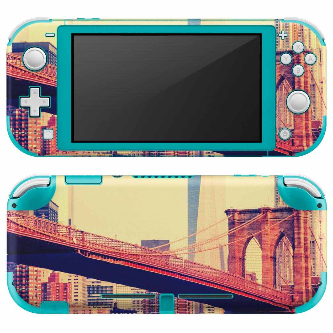 igsticker Nintendo Switch Lite 専用 デザインスキンシール 全面 ニンテンドー スイッチ ライト 専用 ゲーム機 カバー アクセサリー フィルム ステッカー エアフリー 012389 橋　船　風景