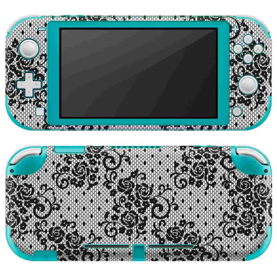 igsticker Nintendo Switch Lite 専用 デザインスキンシール 全面 ニンテンドー スイッチ ライト 専用 ゲーム機 カバー アクセサリー フィルム ステッカー エアフリー 012398 バラ　花　ドット