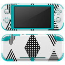 igsticker Nintendo Switch Lite 専用 デザインスキンシール 全面 ニンテンドー スイッチ ライト 専用 ゲーム機 カバー アクセサリー フィルム ステッカー エアフリー 012435 ダイア ボーダー モノトーン(2)