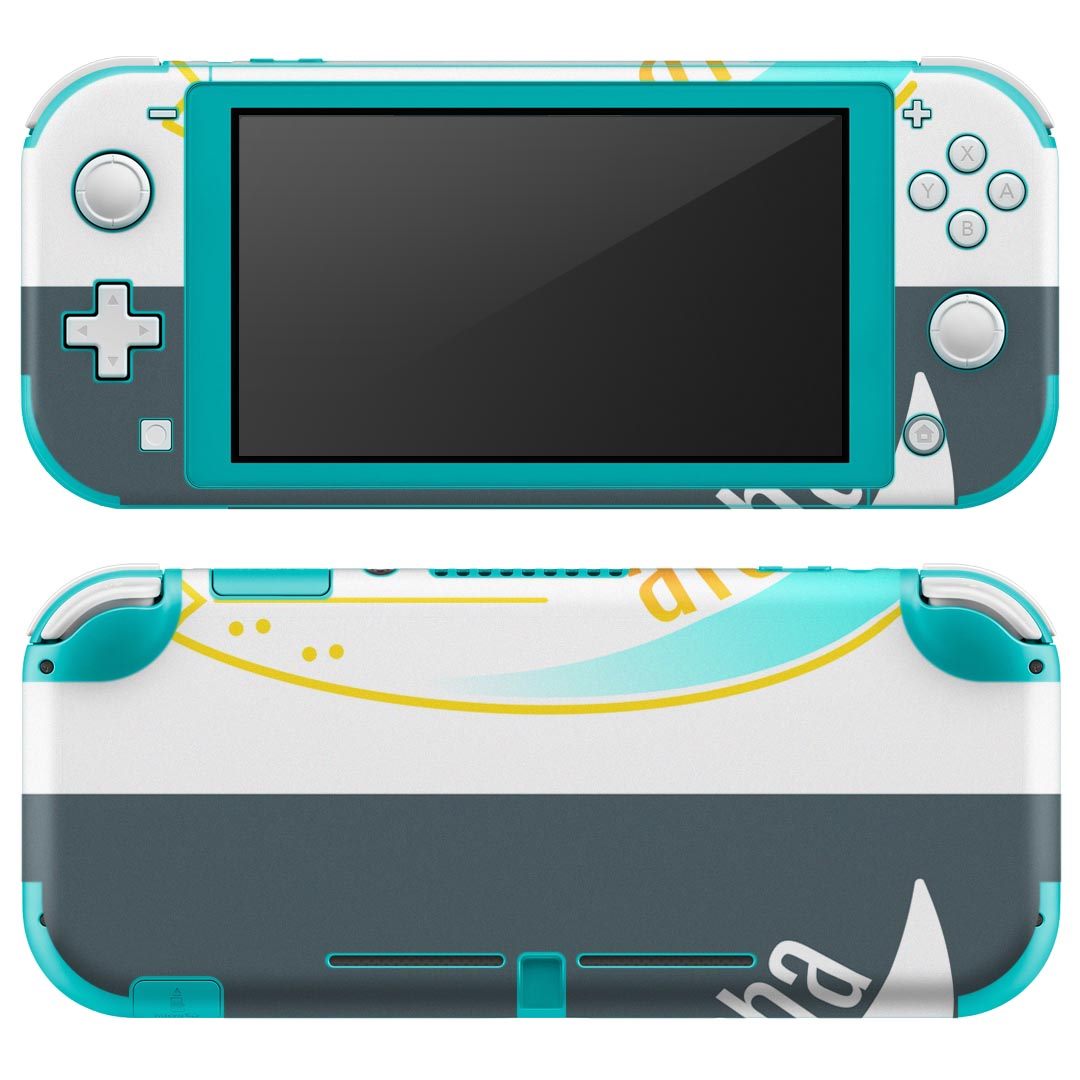 igsticker Nintendo Switch Lite 専用 デザインスキンシール 全面 ニンテンドー スイッチ ライト 専用 ゲーム機 カバー アクセサリー フィルム ステッカー エアフリー 012456 サーフ　ロゴ　ビーチ