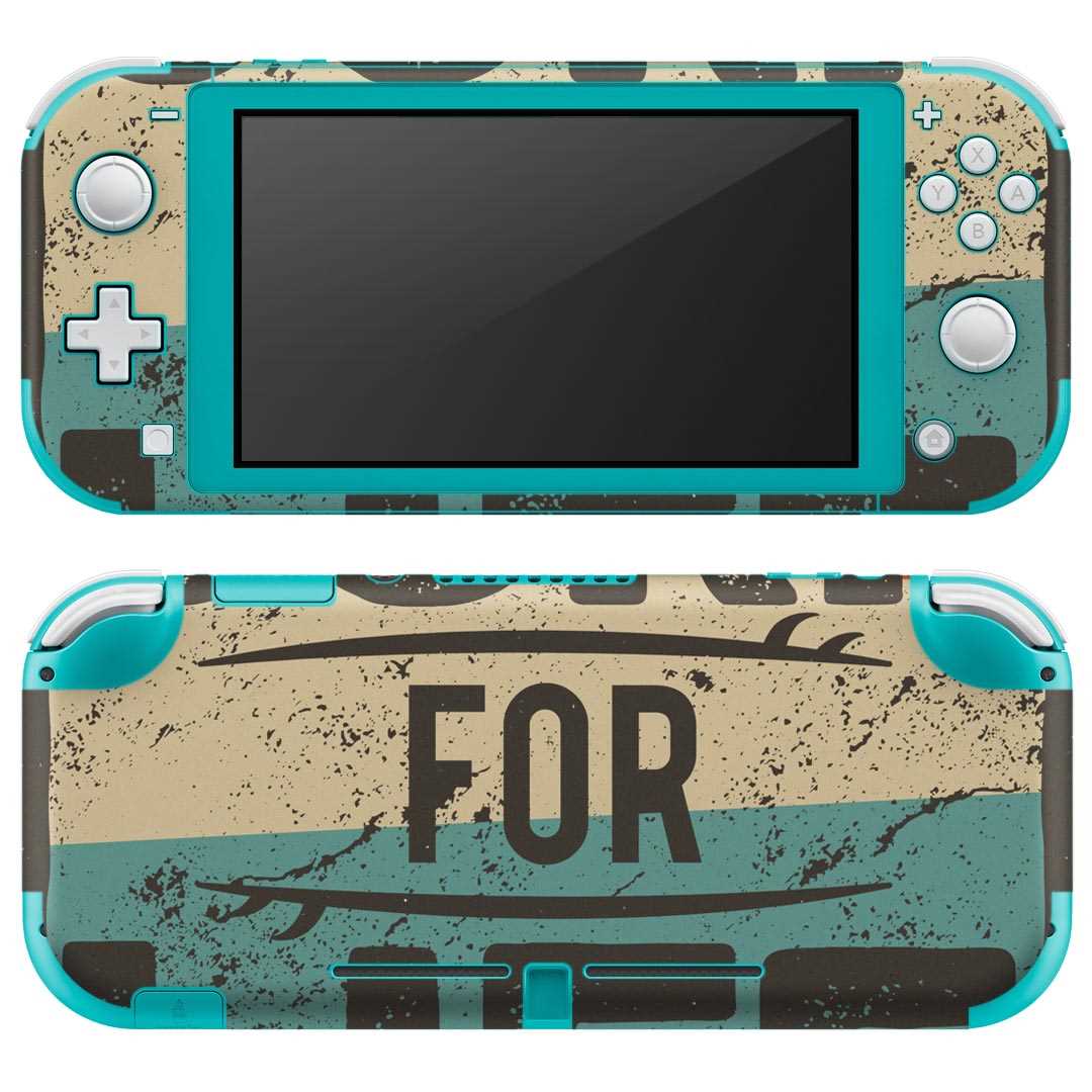 igsticker Nintendo Switch Lite 専用 デザインスキンシール 全面 ニンテンドー スイッチ ライト 専用 ゲーム機 カバー アクセサリー フィルム ステッカー エアフリー 012458 サーフ ロゴ ビーチ
