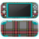 igsticker Nintendo Switch Lite 専用 デザインスキンシール 全面 ニンテンドー スイッチ ライト 専用 ゲーム機 カバー アクセサリー フィルム ステッカー エアフリー 012462 赤　グレー　チェック