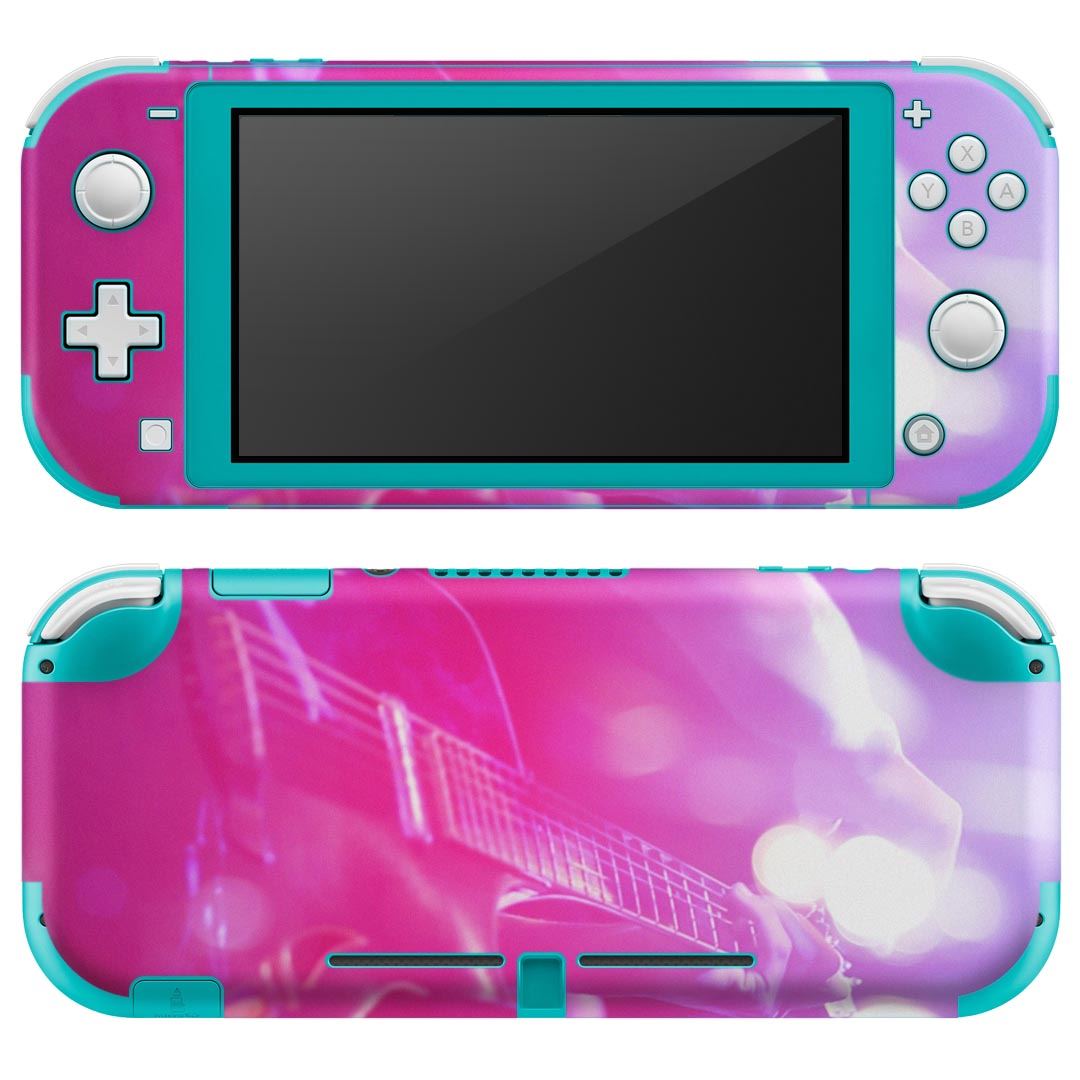 igsticker Nintendo Switch Lite 専用 デザインスキンシール 全面 ニンテンドー スイッチ ライト 専用 ゲーム機 カバー アクセサリー フィルム ステッカー エアフリー 012494 ギター　ライブ　写真
