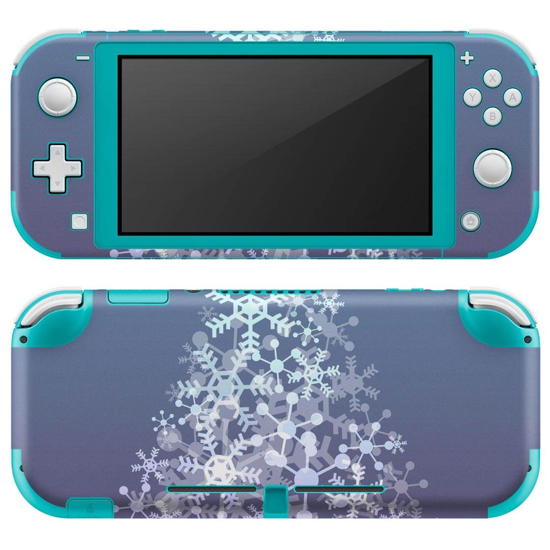 igsticker Nintendo Switch Lite 専用 デザインスキンシール 全面 ニンテンドー スイッチ ライト 専用 ゲーム機 カバー アクセサリー フィルム ステッカー エアフリー 012512 雪　結晶　ツリー