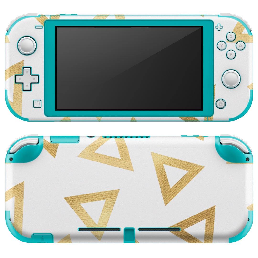 igsticker Nintendo Switch Lite 専用 デザインスキンシール 全面 ニンテンドー スイッチ ライト 専用 ゲーム機 カバー アクセサリー フィルム ステッカー エアフリー 012537 三角 シンプル かわいい