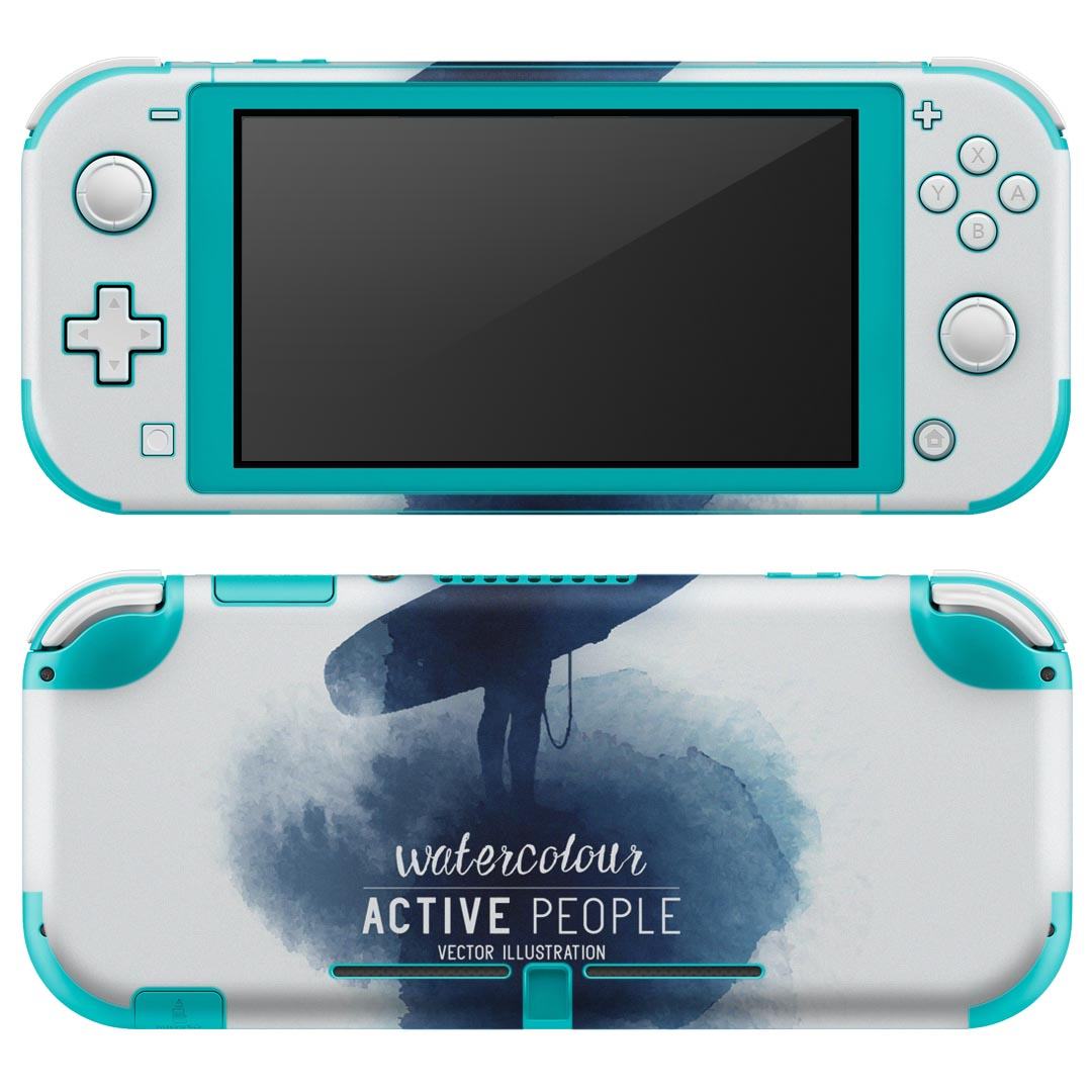 igsticker Nintendo Switch Lite 専用 デザインスキンシール 全面 ニンテンドー スイッチ ライト 専用 ゲーム機 カバー アクセサリー フィルム ステッカー エアフリー 012555 サーフ 英語 文字