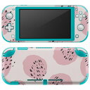 igsticker Nintendo Switch Lite 専用 デザインスキンシール 全面 ニンテンドー スイッチ ライト 専用 ゲーム機 カバー アクセサリー フィルム ステッカー エアフリー 012567 ピンク 水玉 ドット(2)