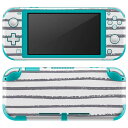igsticker Nintendo Switch Lite 専用 デザインスキンシール 全面 ニンテンドー スイッチ ライト 専用 ゲーム機 カバー アクセサリー フィルム ステッカー エアフリー 012574 ボーダー シンプル グレー(2)