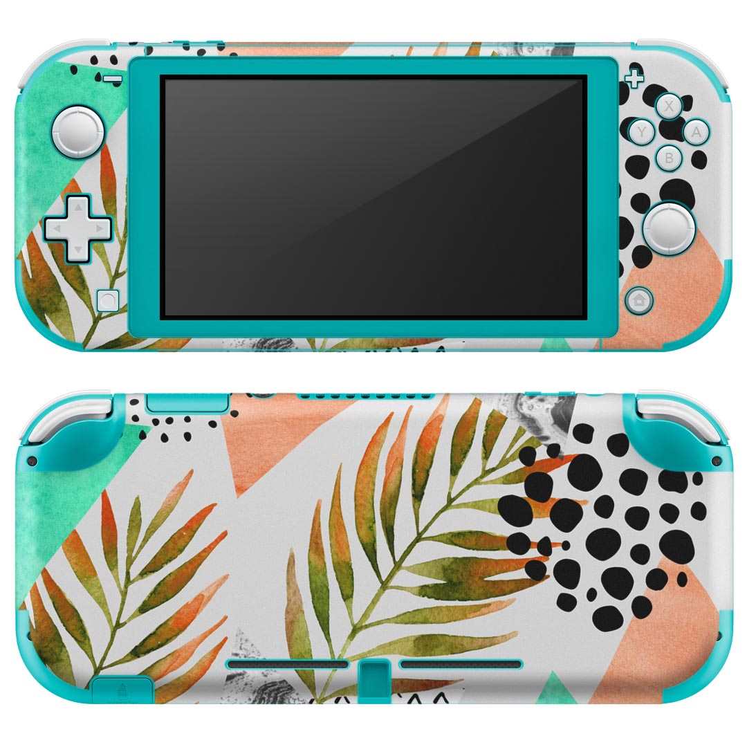 igsticker Nintendo Switch Lite 専用 デザインスキンシール 全面 ニンテンドー スイッチ ライト 専用 ゲーム機 カバー アクセサリー フィルム ステッカー エアフリー 012595 葉 植物 柄