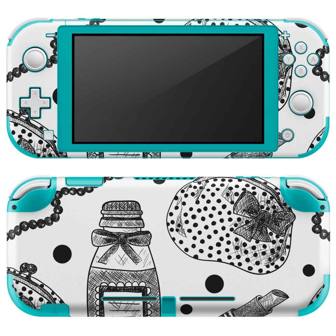 igsticker Nintendo Switch Lite 専用 デザインスキンシール 全面 ニンテンドー スイッチ ライト 専用 ゲーム機 カバー アクセサリー フィルム ステッカー エアフリー 012598 おしゃれ　リップ　モノトーン